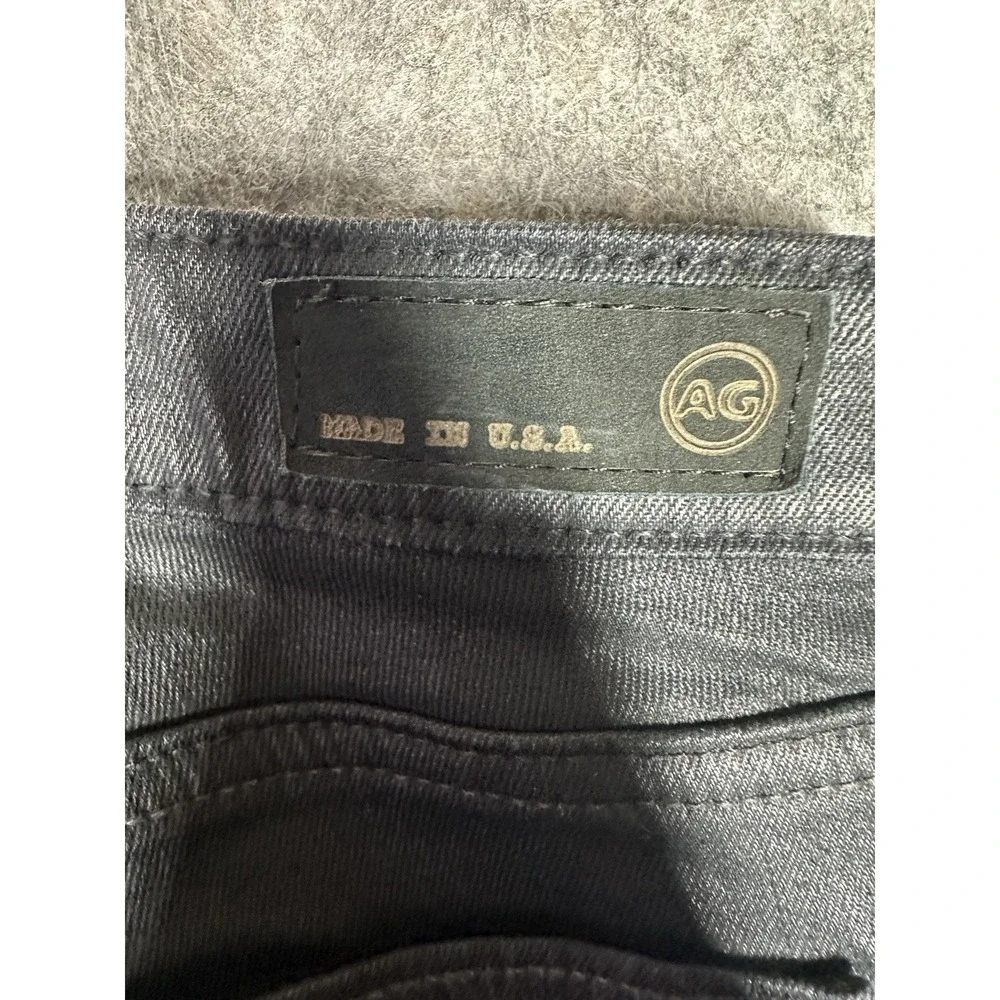 AG ADRIANO GOLDSCHMIED Black Coated The Absolute Legging Extreme Skinny Jean 27R